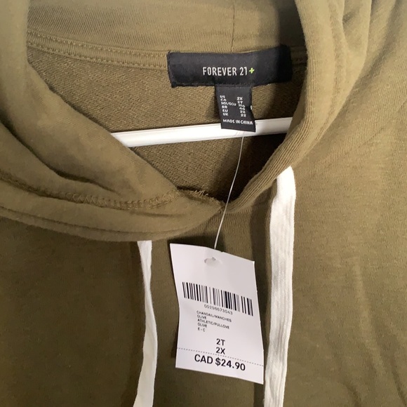 Forever 21 cropped hoodie size 2X - Picture 2 of 2